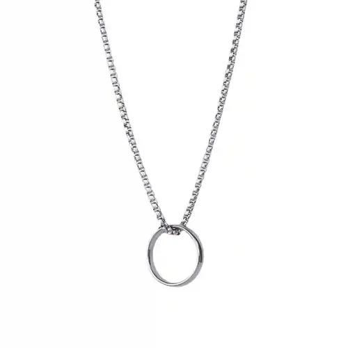 Ring Shape Pendant with Silver Chain