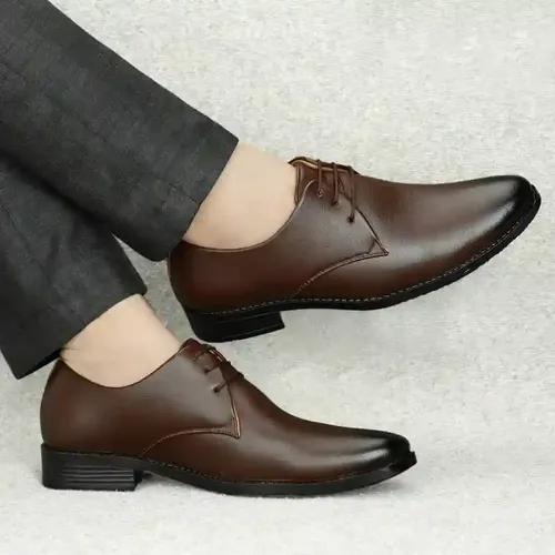 WUGO::Latest Trendy Men Formal Shoes|Brown Derby Shoes|Office Shoes For Men's & Boys - Brown(Size-40)