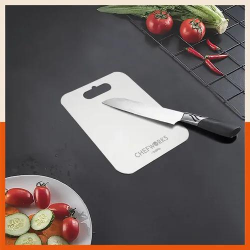 ENOX Stainless Steel Chopping Board | Small For Home (Size: 150mm x 200mm, Thickness: 1.5mm)