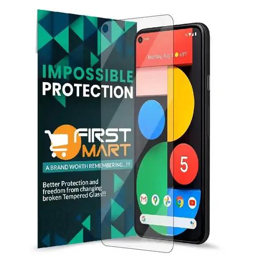 FIRST MART Screen Protector for Google Pixel 5 5G (6 Inch) Crystal Clear Impossible Fiber Case Friendly Protection with Easy Installation Kit| Crystal Clear