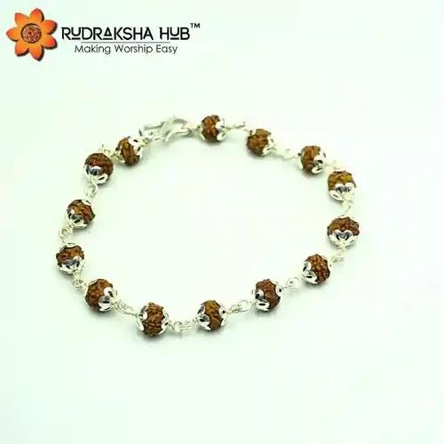 Rudraksha Pure Silver Bracelet