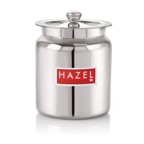 HAZEL Stainless Steel Oil and Ghee Container for Kitchen | Multipurpose Oil Container | Capacity of 400 ml, Silver (Pack of 1)