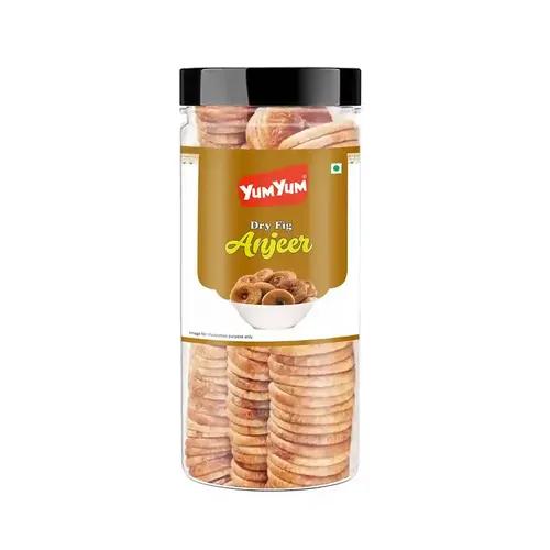 YUM YUM Premium Dried Afghani Anjeer | Dry Figs | Rich Source of Fibre | Vitamins Calcium & Iron | Low in calories and Fat Free | Non-GMO Dried Figs 250g - (Pack of 1-250g Jar)