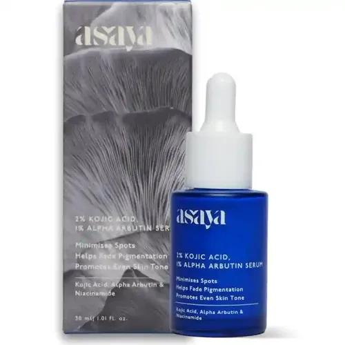 Asaya 2% Kojic Acid Serum | 1% Alpha Arbutin & Niacinamide for Hyperpigmentation | Reduces Dark Spots & Marks | Evens Out Skin Tone | All Skin Types | Men & Women | 30 ml