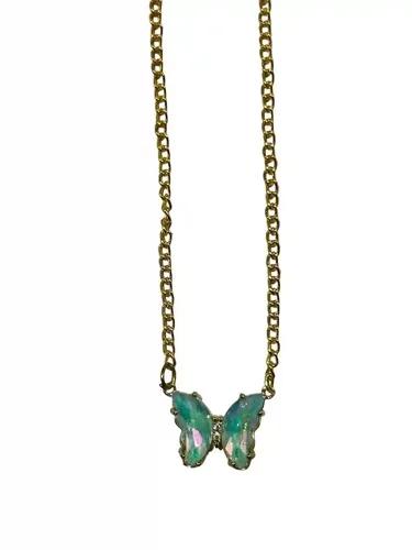 Blue Buterfly Pendant with Chain