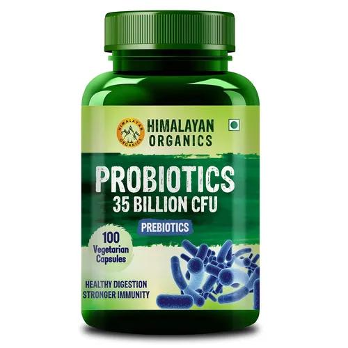 Vlado's HIMALAYAN ORGANICS Probiotics 35 Billion CFU Supplement | Better Nutrient Absorption | Healthy Digestion, Stronger Immunity & Overall Wellness -Pack of 100 Veg Capsules