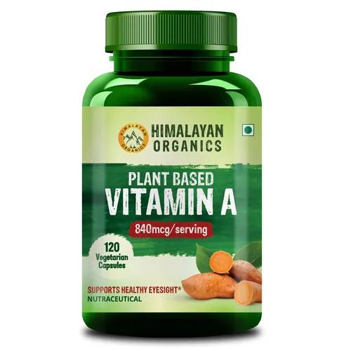 Vlado's Himalayan Organics Plant-Based Vitamin A Supplement Supports Healthy Eye Sight | Natural Anti-Oxidant (120 Capsules)