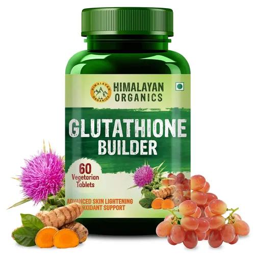 Vlado's Himalayan Organics Glutathione Builder With Vitamin C,E,B6 & Curcumin Alpha Lipoic Acid, Antioxidant Support for Anti-Ageing ,Youthful & Brightening Skin | Good For Men And Women - 60 Veg Tablets